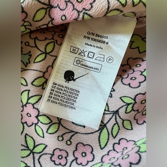 Monki floral print tiered midi dress w statement collar in multi floral print XS - Picture 15 of 15